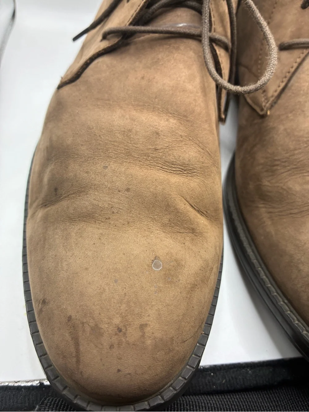 Clarks Newford Mid Men’s Taupe Suede Gore Tex Chelsea Chukka Boots Size 9.5